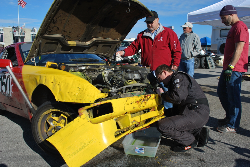 Damage to the Porsche 944. Photo credit: Eric Rood